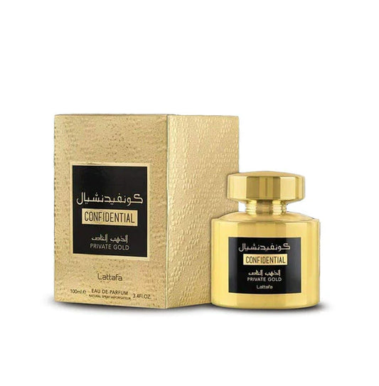 Lattafa Confidential Private Gold Eau De Parfum 100ml Unisex .