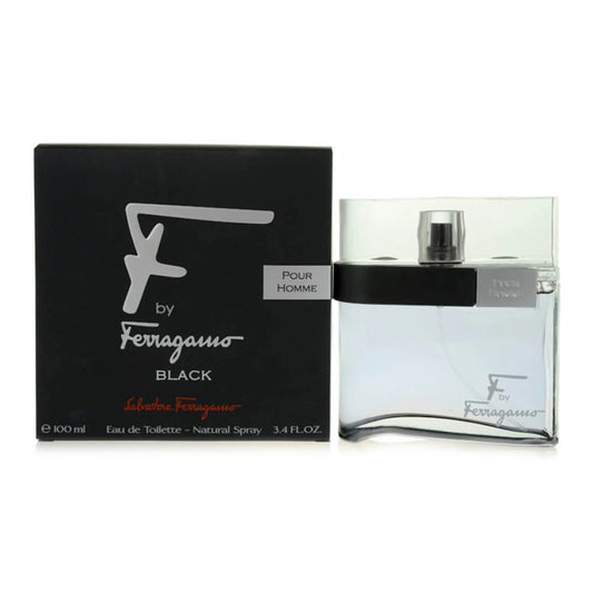 Salvatore Ferragamo F By Ferragamo Black Eau De Toilette For Men 100ml - Aroma Shimmers Enterprises