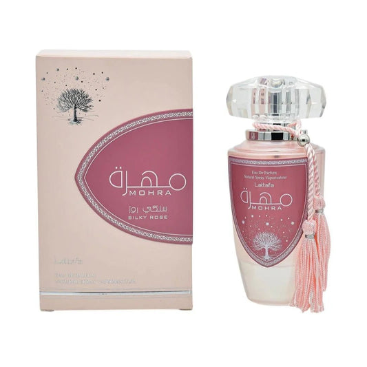 Lattafa Mohra Silky Rose Eau De Parfum 100ml For Women - Aroma Shimmers Enterprises