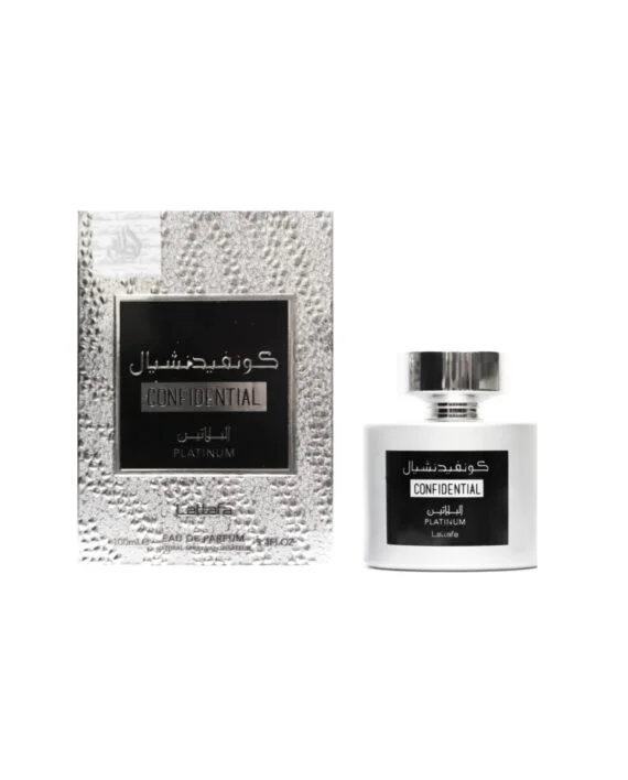 Lattafa Confidential Platinum 100Ml Aroma Shimmers Perfumes